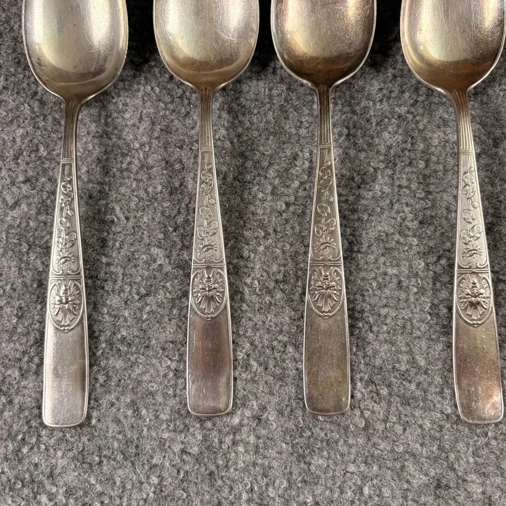 VTG Reed & Barton Italian 1885 Silverplate Tablespoons Set Of 4‎ 8.25